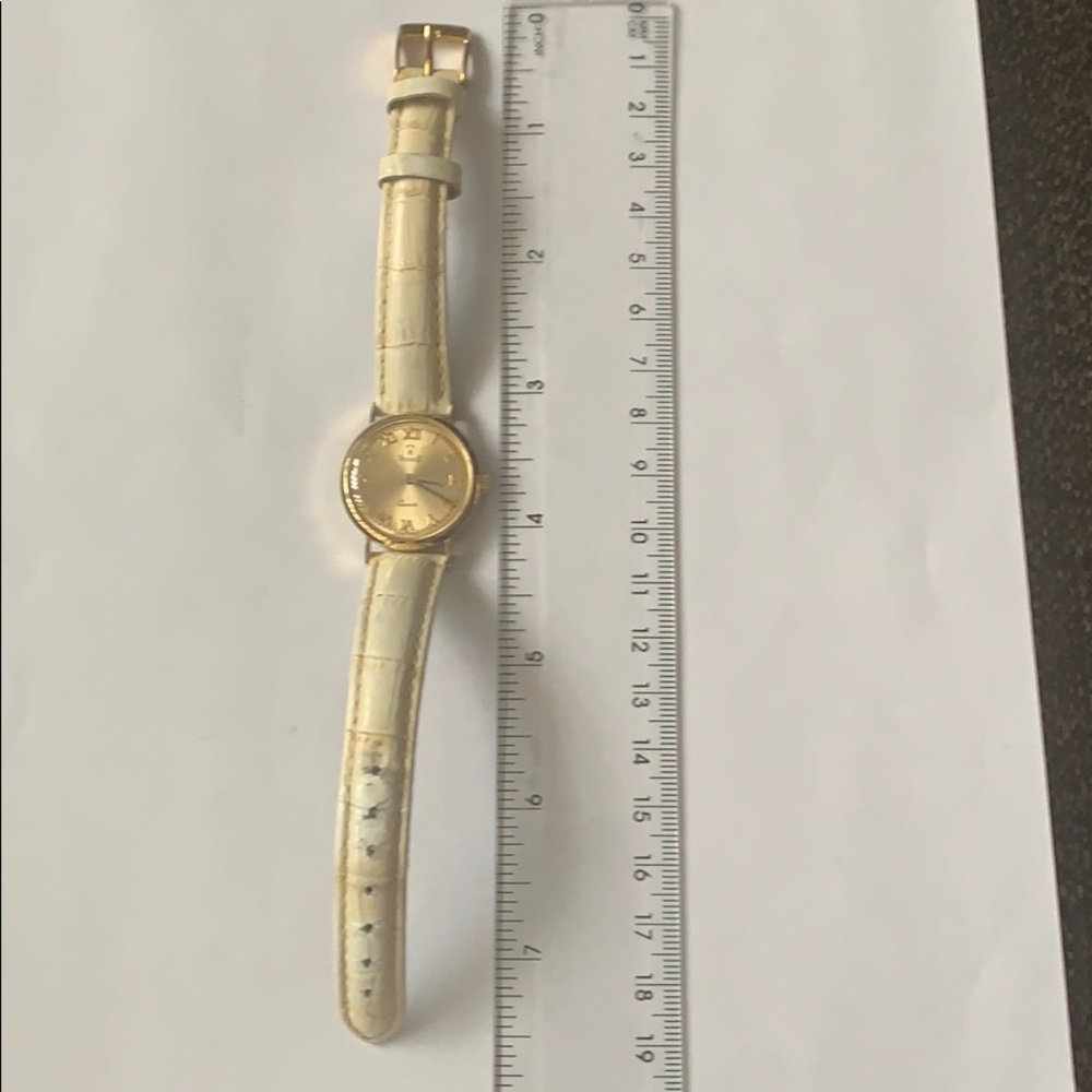 Woman’s VicencE 14KT Gold Watch w/Leather Band